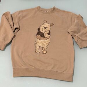 Brown Character Embroidered Men's Sweater